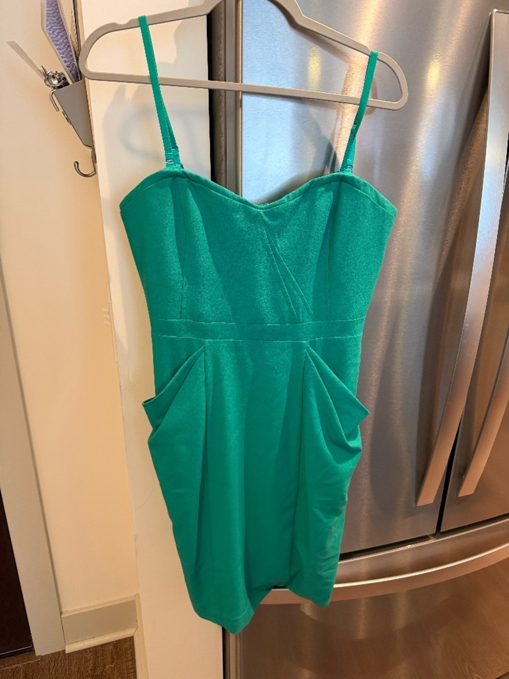 BCBG MaxAzaria Daphine Strapless corset green cocktail dress Size 12